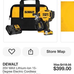 Dewalt Roof Nailer With Charger And Battery 