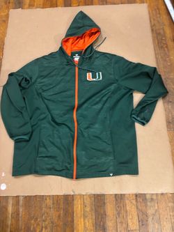 4271 Fanatics Miami Hurricanes Full-Zip Hoodie Size 3XL