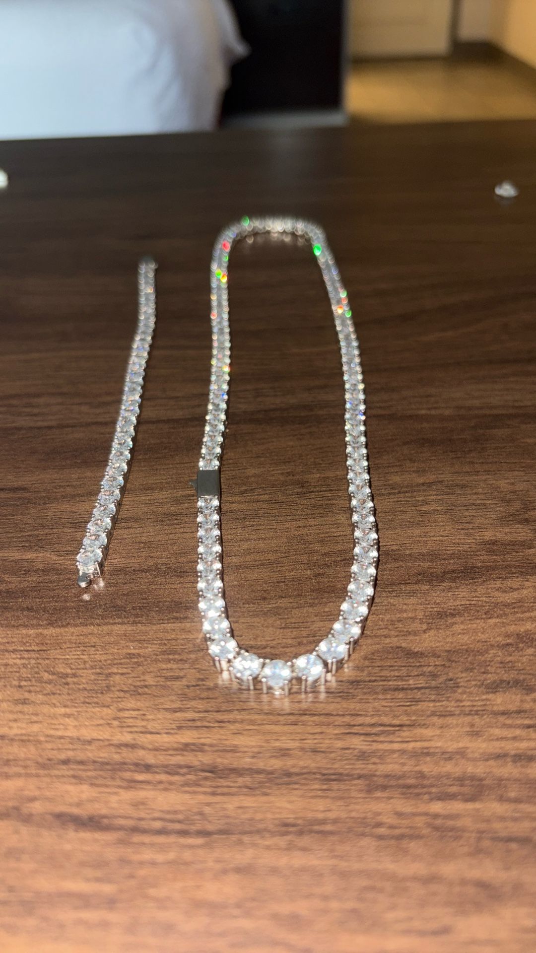 Moissanite Diamond Tennis Necklace/ Bracelet
