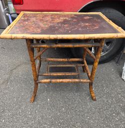 Chinoiserie bamboo table $100