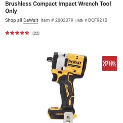 Dewalt 20v Max Brushless Atomic Impact Wrench