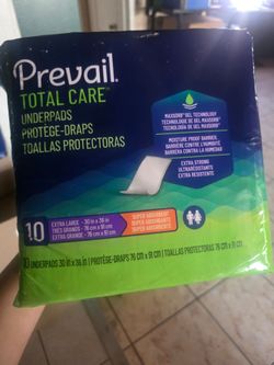 Prevail Total Care Underpads Extra Large 10-Pack