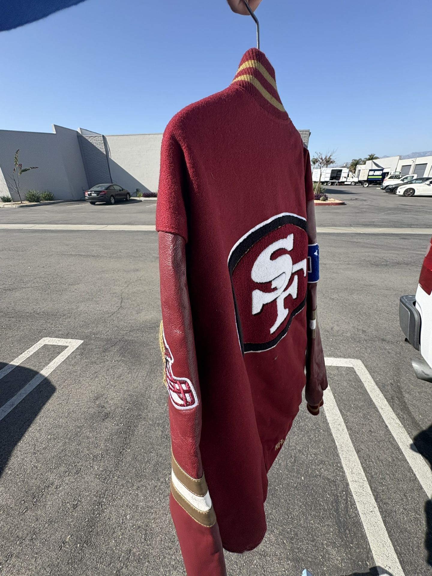 Vintage 90s 49ers Reversible Leather man Jacket