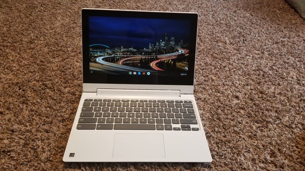 White touchscreen Lenovo Google chromebook