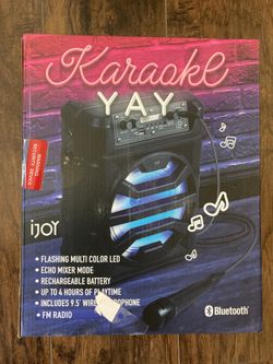 Karaoke Yay Bluetooth System Open Box Never Used