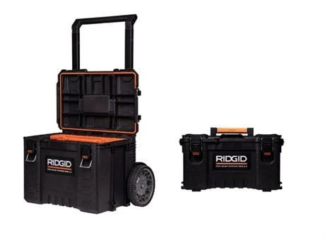 RIDGID 2.0 Pro 22 in. Gear System Rolling Tool Box and Tool Box

