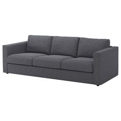 IKEA 3-seat couch with movable headrest, gray
