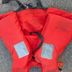 Vintage Adult Life Jacket Flotation Device Boat Preserver 