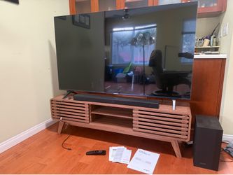 Complete Setup- LG 65” UR8000 LED 4K TV with Stand and Samsung Sound Bar- Excellent condition!