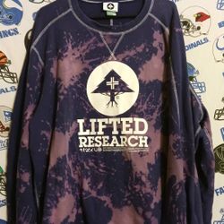 LRG Lifted Research Group 3XL/4XL Purple Paint Splatter Crewneck Sweatshirt 