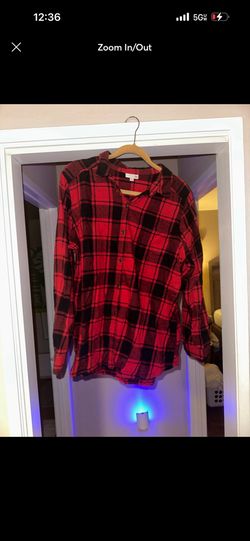 Womens flannel button down shirt