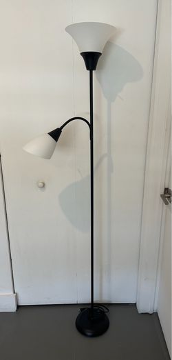 Light Floor Lamp Black - Room Essentials™: Adjustable, Metal Body.