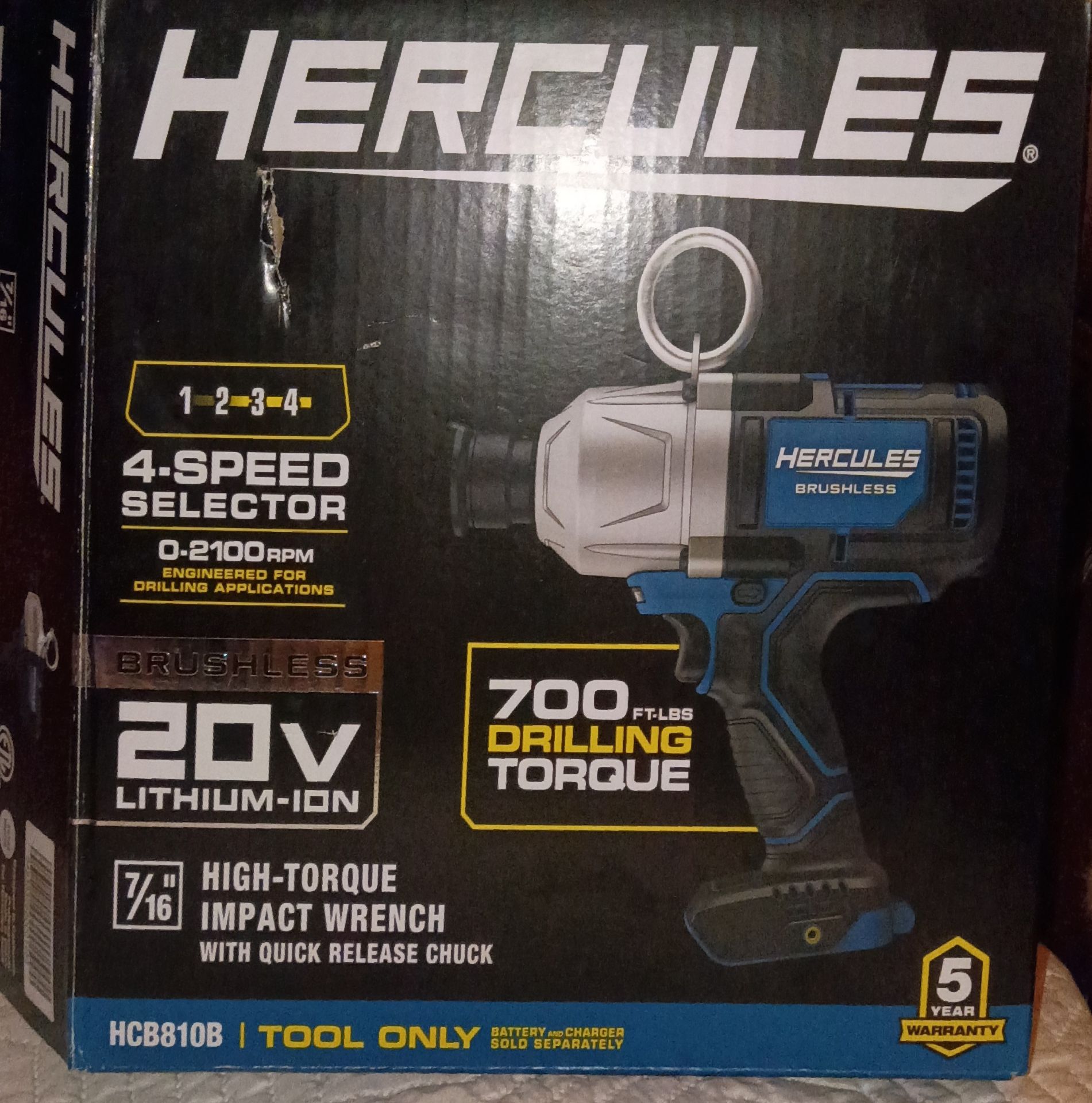 Hercules high torque impact wrench with quick release BRAND NEW IN THE BOX