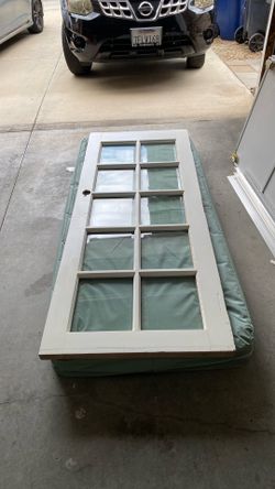 Glass and wood door