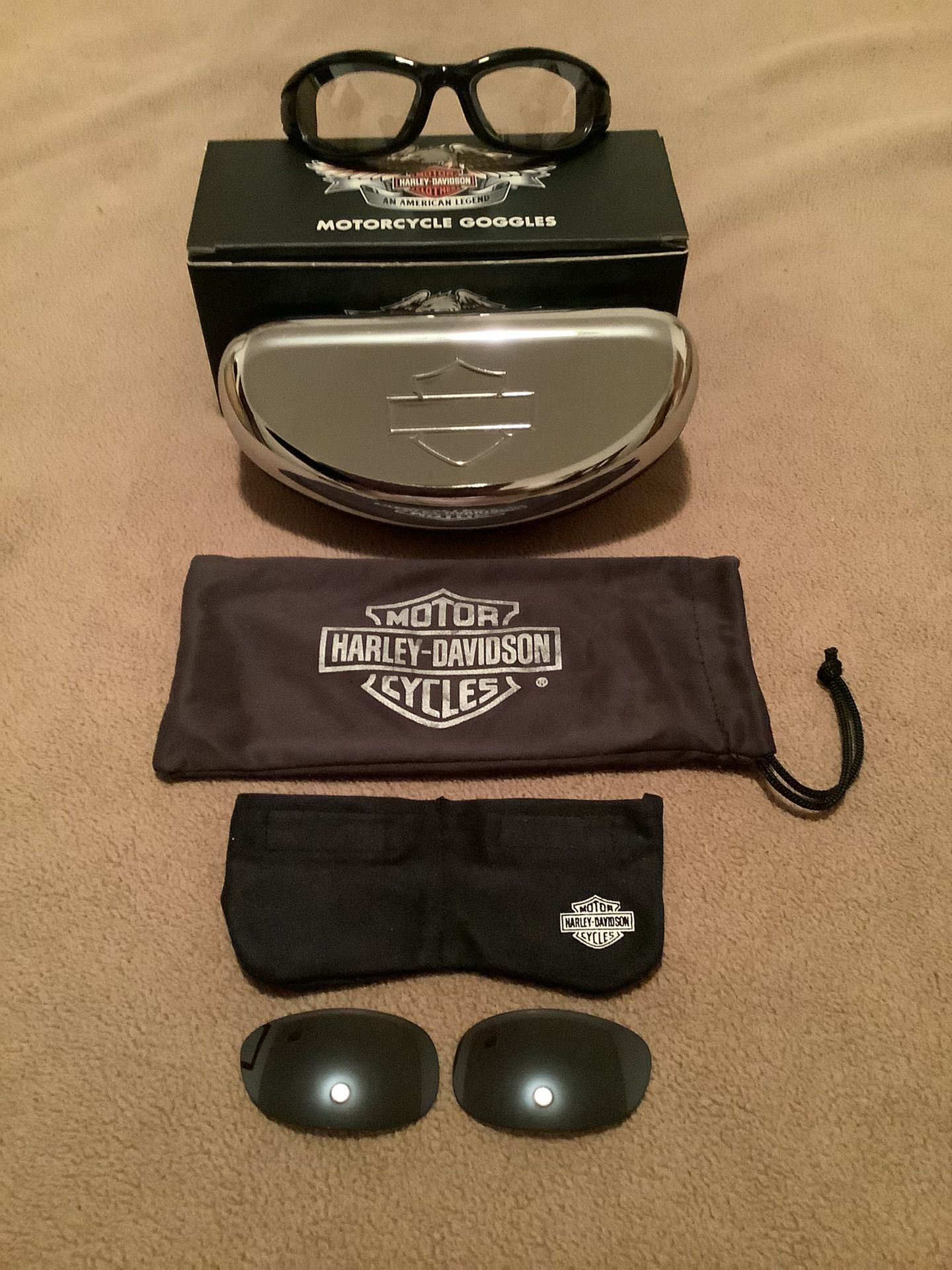 Harley-Davidson Streamline Wraparound Riding Glasses with Interchangeable Lenses