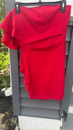 One shoulder side zip dress sz m