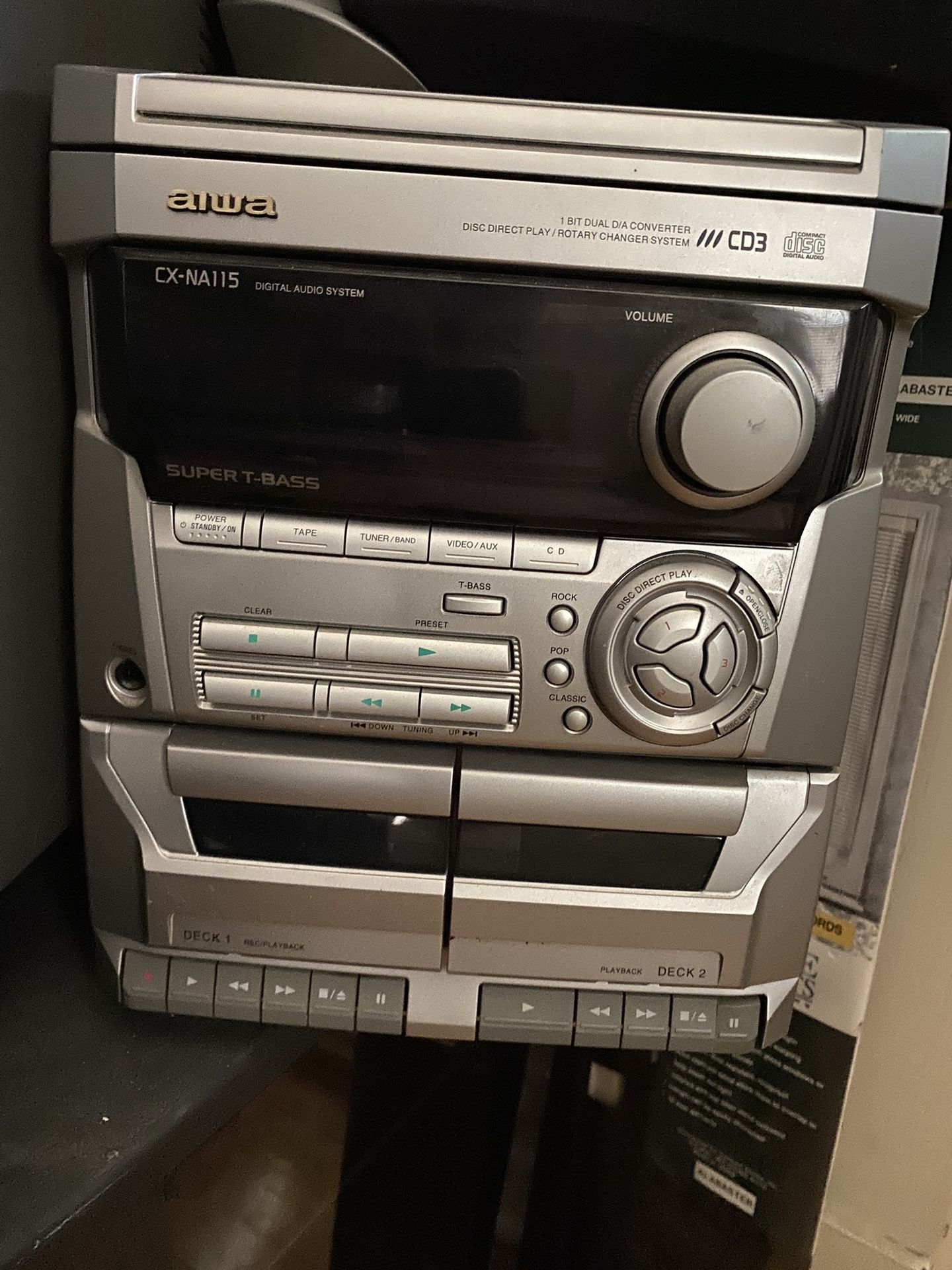 Aiwa Bookshelf Stereo System