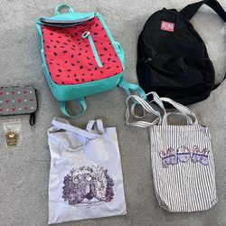 Assorted Bags And Nightmare Before Christmas Keychain 