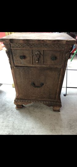 Antique All Mahogany Nightstand From 1930