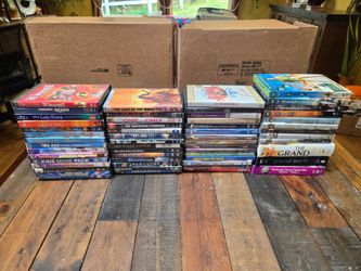60+ DVD movie lot, Breaking Bad, Outlander, Disney, Planet Earth, The Grand Tour, Aviator, yoga, etc