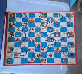 Vintage 1943 Milton Bradley "Chutes and Ladders" board game from approximately 1943.. BOARD ONLY!!...asking $10.00