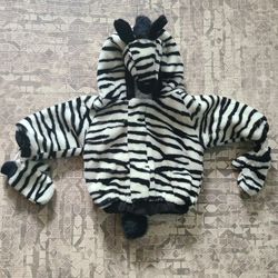 Cuddles Outerwear 18M Halloween Zebra Hooded Costume Coat with Mittons