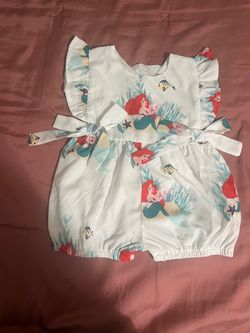 The little mermaid romper 6 to 9 months