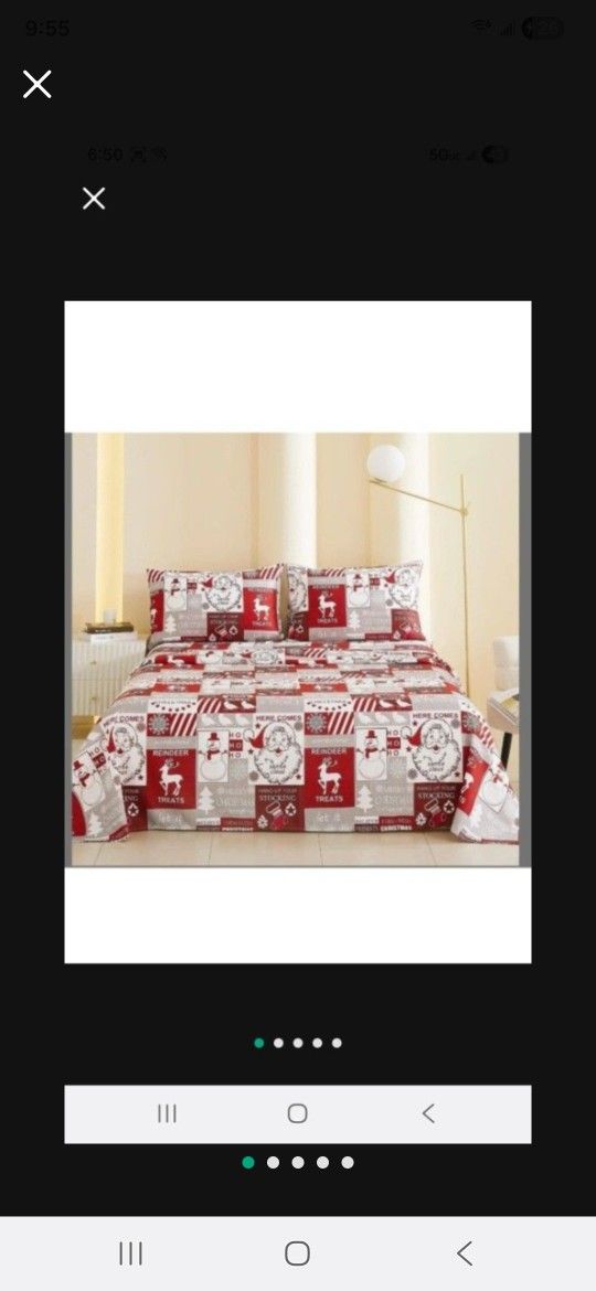 Duvet KING Cover Set 3pcs XMAS New Price Firm Corona92879