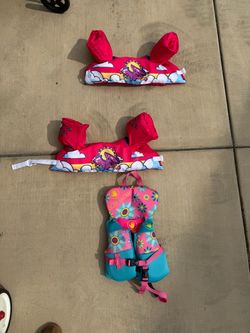 Colorful kids swim floats