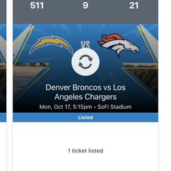 Chargers Vs Broncos At Sofi