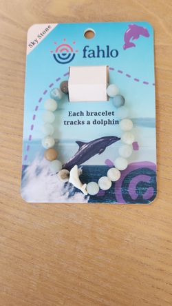 NEW Dolphin Tracking Bracelet Gift For Ocean Ecology Conservation Lovers Real Stones