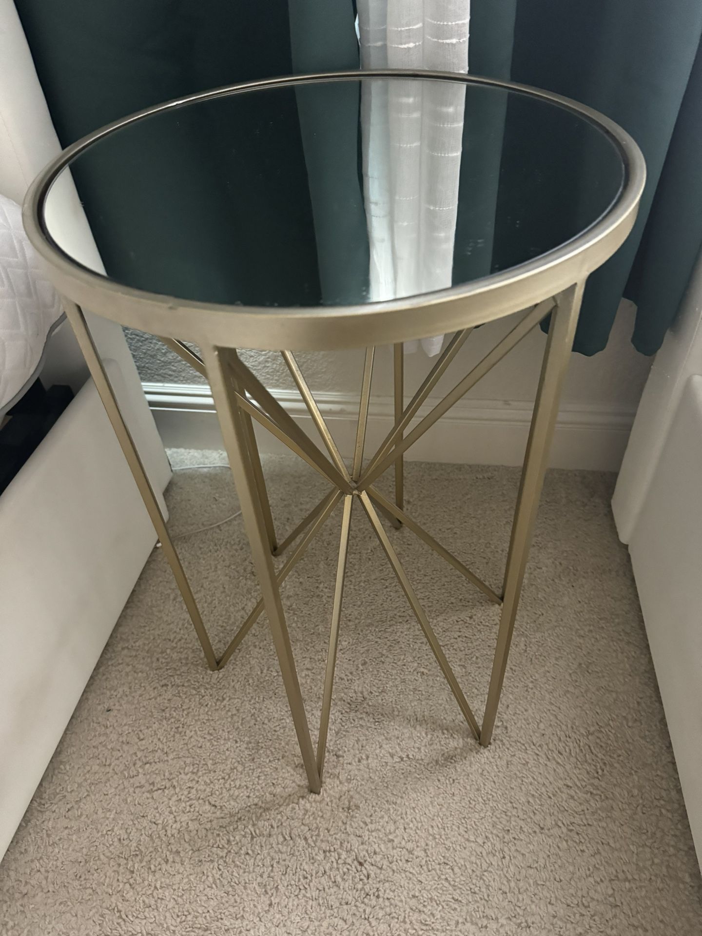 Gold Round Side Table 