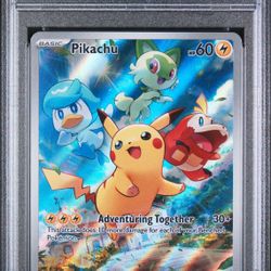 Pikachu PALDEA EVOLVED ETB BLACK STAR PROMO #027 2023 POKEMON PSA 6