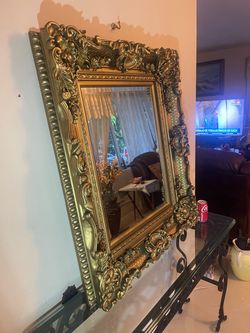 Large Ornate Gold Baroque Wall Mirror