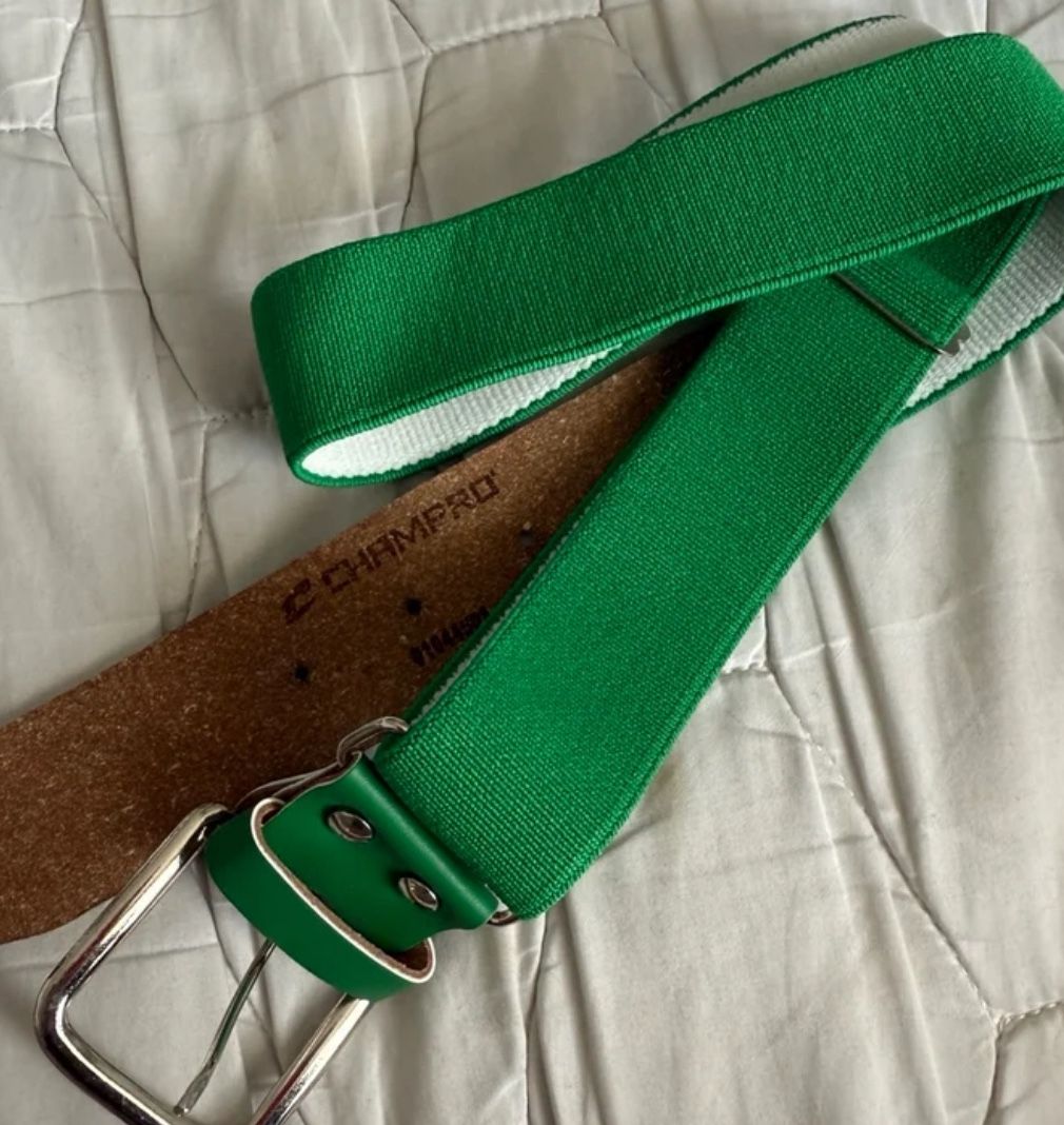 Another green baseball belt
