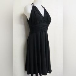 EVAN PICONE Halter top cocktail party dress..black..size 12 