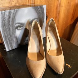 EUC Worn Once JLo - Tan Rhinestone 4" Elegant Formal Prom Wedding Heels, SEE Size 9 M