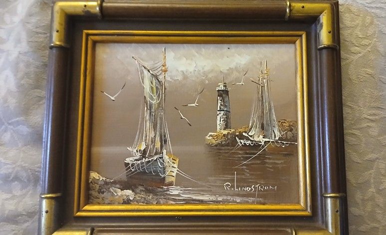 Signed RIKARD LINDSTROM oil Painting 