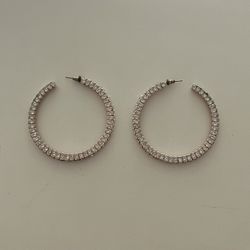 Gold Diamond Hoop Earrings