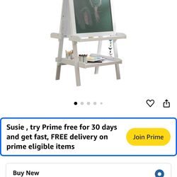 KidKraft Deluxe Wooden Easel with Chalkboard and Dry Erase Surfaces