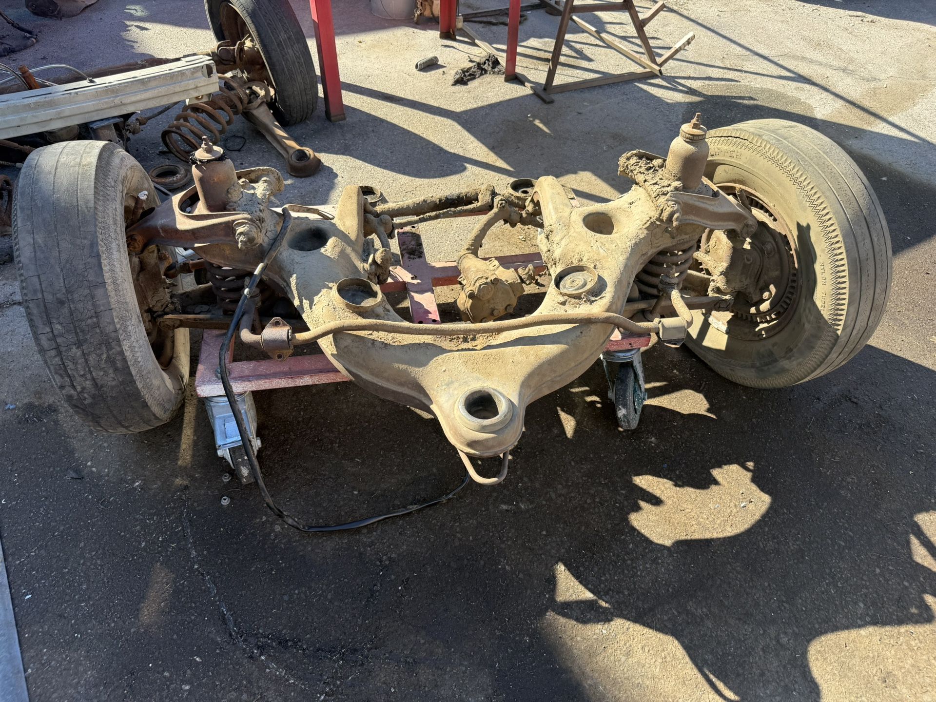 Mercedes 190 W121 Front Suspension With Wheels