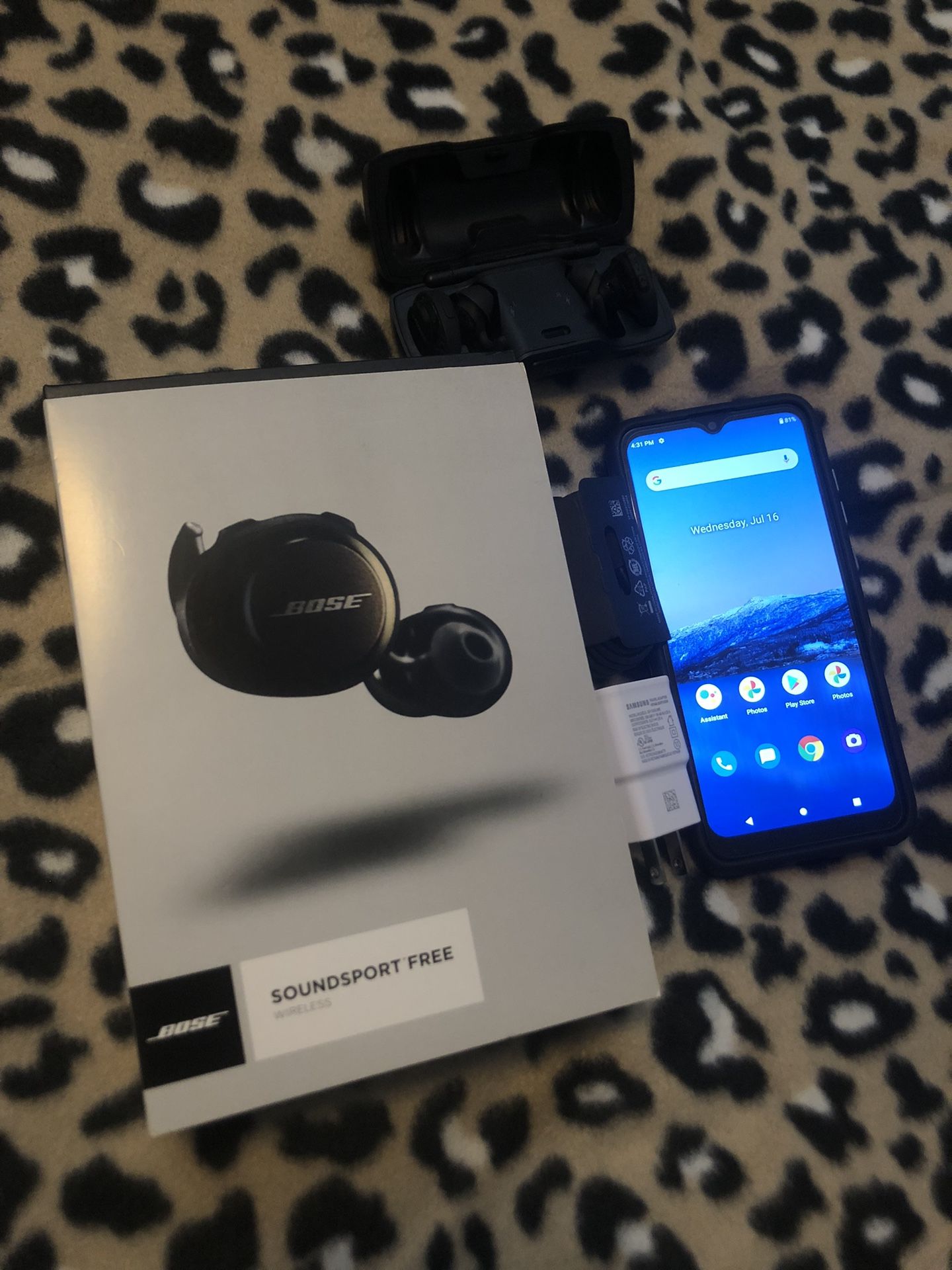 Cricket 4G Phone and Headphones