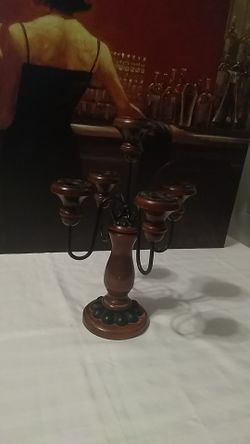 Wooden candle holder