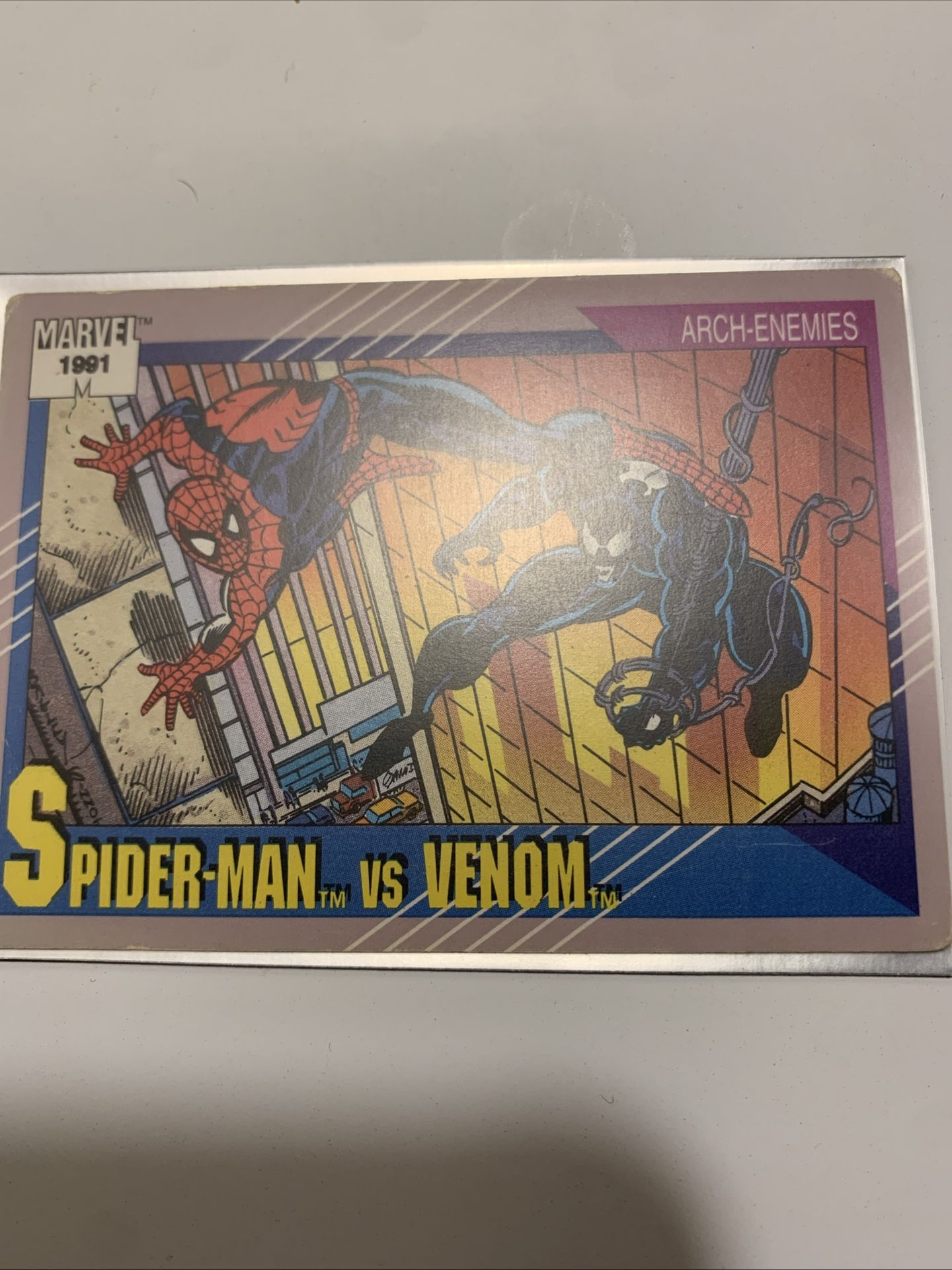 Spider Man VS Venom Trading Card 1991