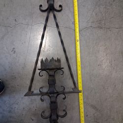 2 Vintage Candle Holder created out of Rod Iron