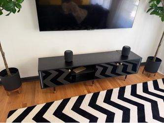 Modern Black Media Console / TV Stand – 71”