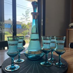 Vintage Bohemian Glass Barware 