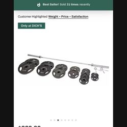 Fitness Gear Bar And Plates 