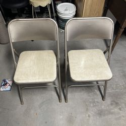 2 Metal Chairs 