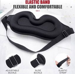 Eye mask for Sleeping, Adjustable Blindfold& Sleeping mask, 3D Contoured Cup Sleep Mask, Shading Eye mask,Comfortable and Soft Eye Covers for Sleeping